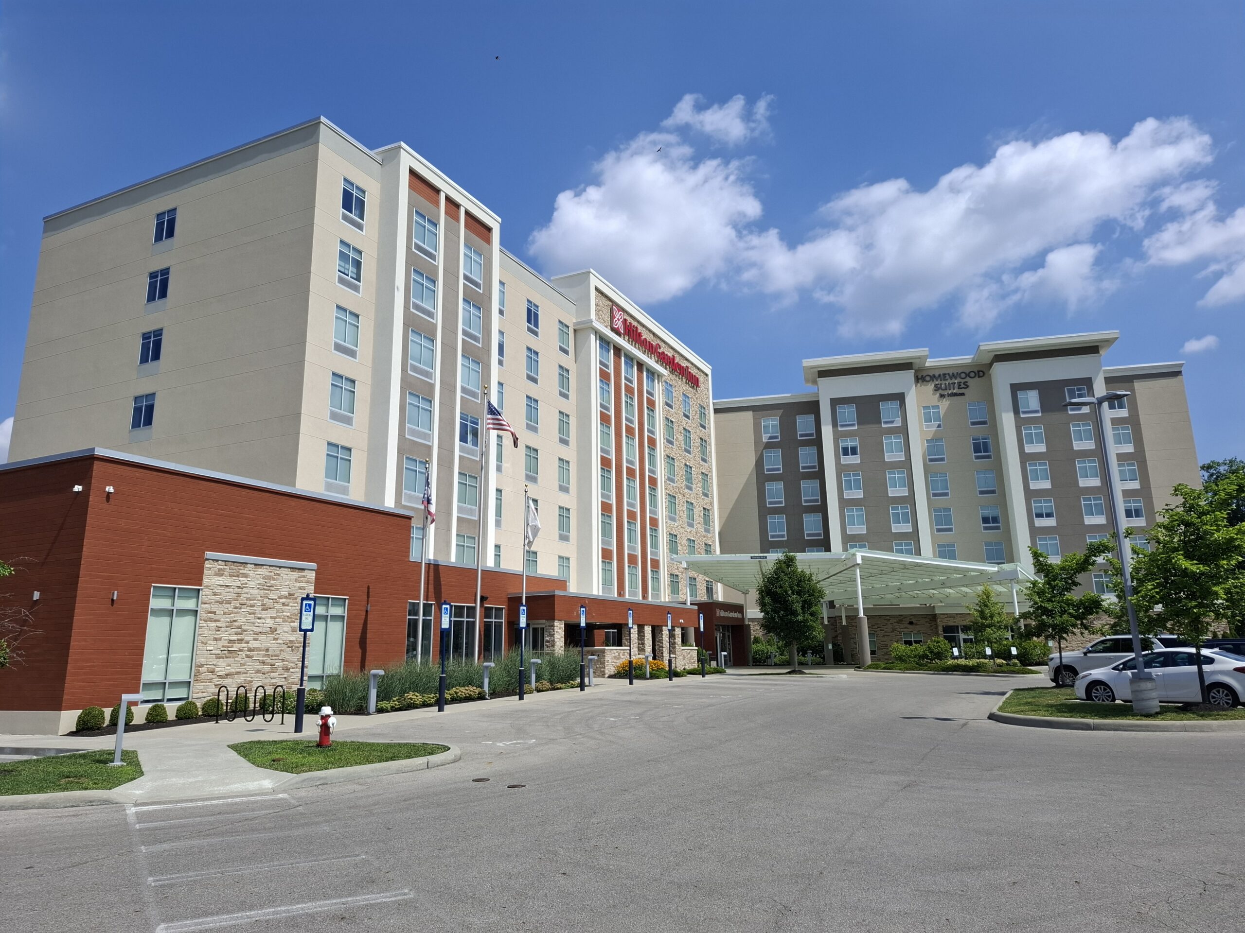 Exterior of Hilton Garden Inn / Homewood Suites in Columbus, OH